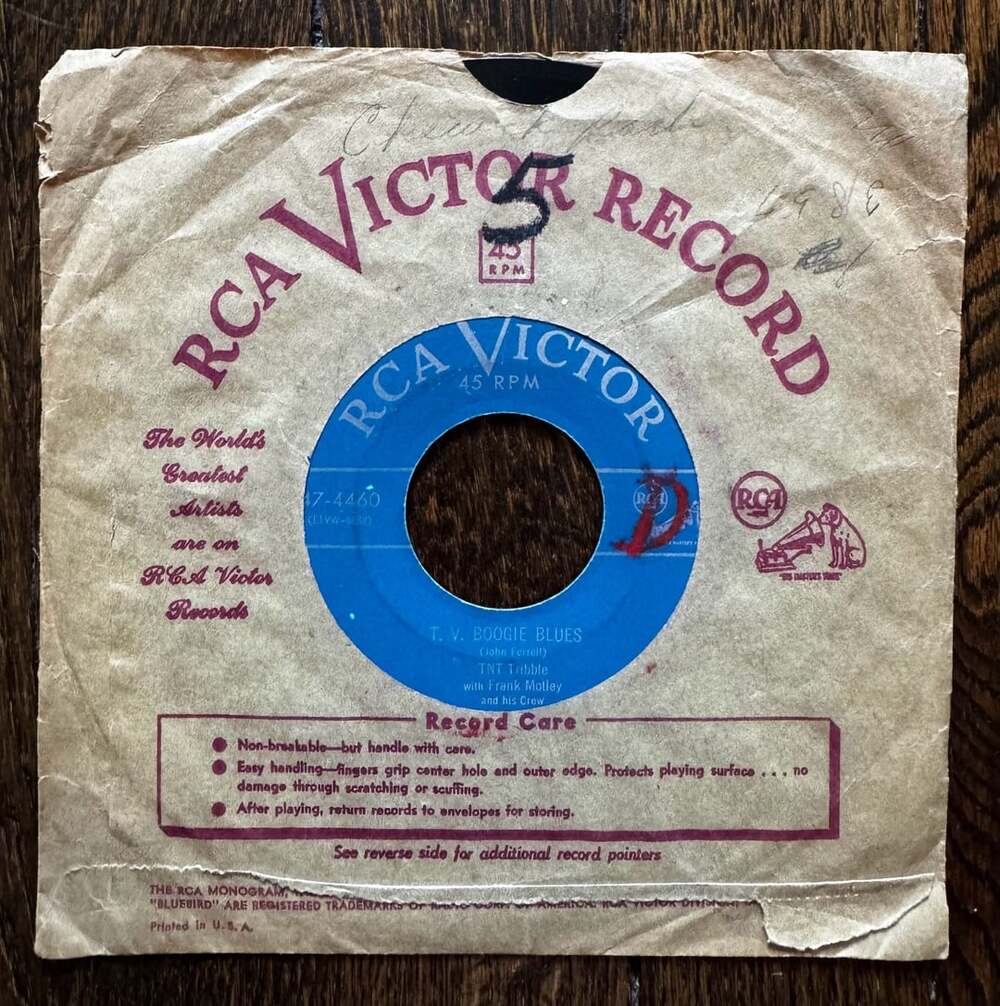 VINYL TNT Tribble Frank Motley TV Boogie Blues I Get My Kicks in the Country 7"